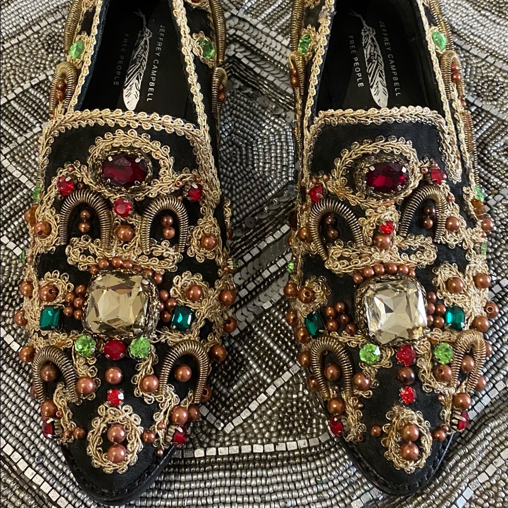 Jeffrey Campbell x Free People embellished loafers